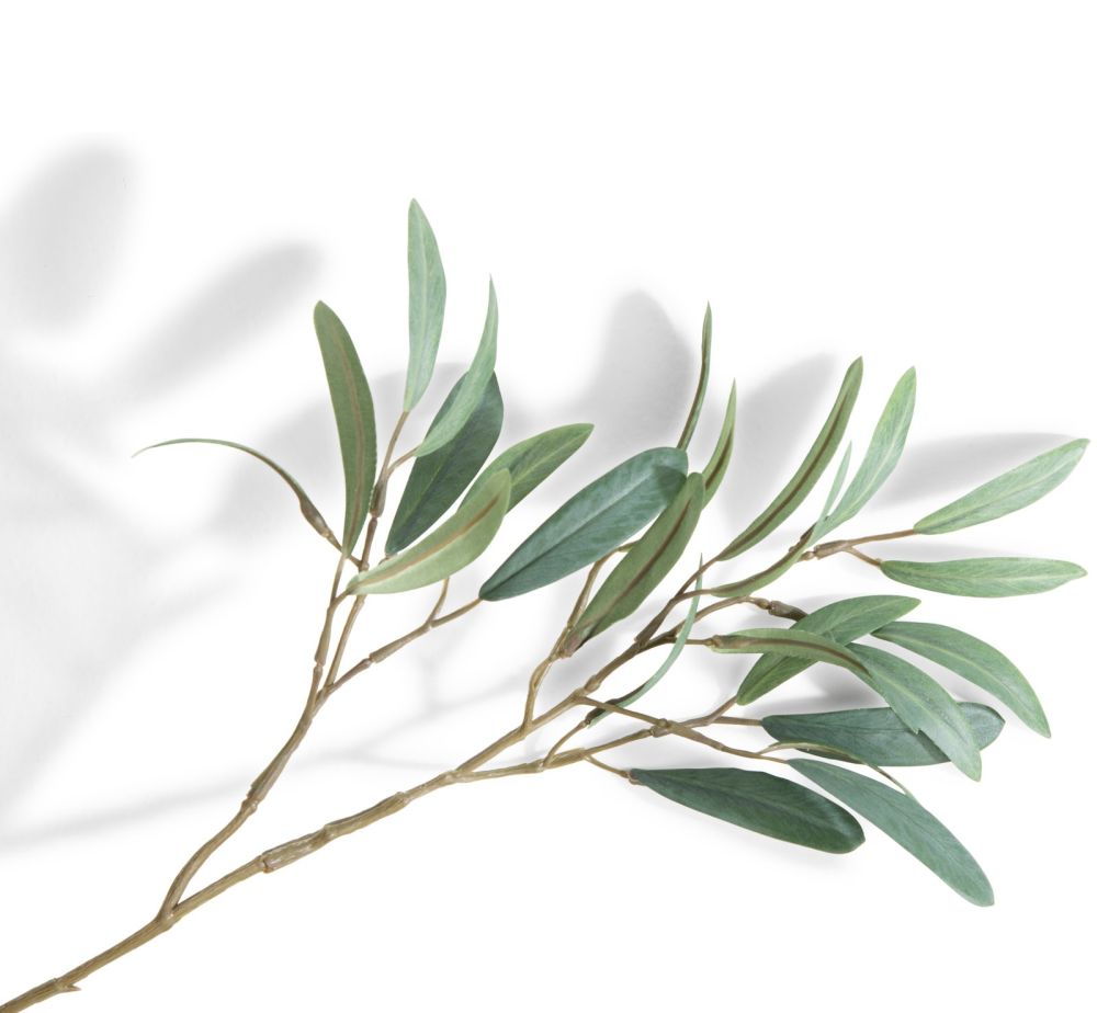 Olive Leaf Spray H82cm kunstbloem - Groen - Afbeelding 3