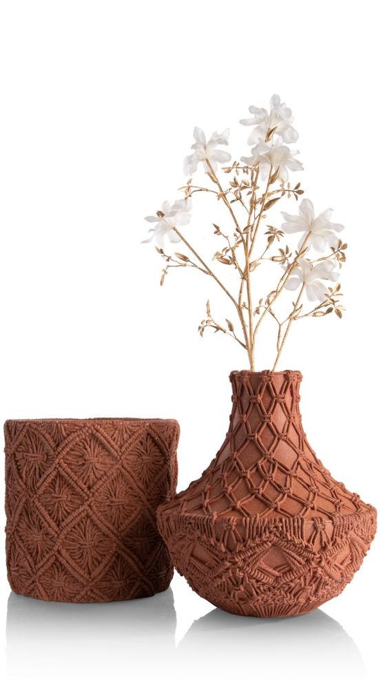 Maeve vaas H33cm - Terracotta - Afbeelding 10