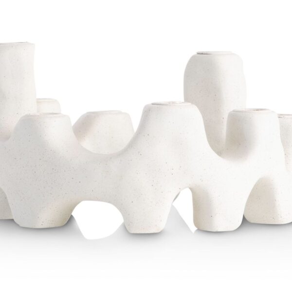 Jet kandelaar H14,5cm - Wit