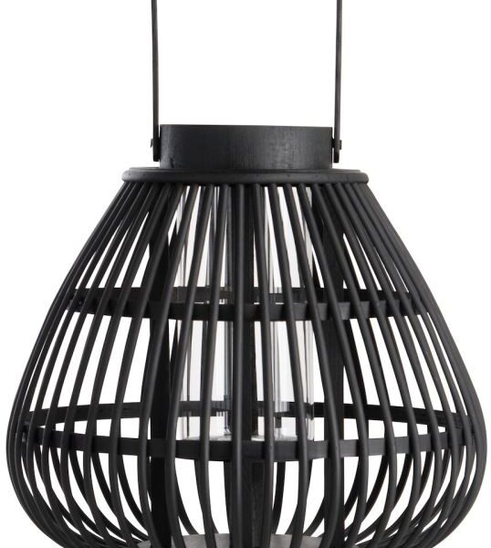 Philou windlicht H26,5cm - Zwart