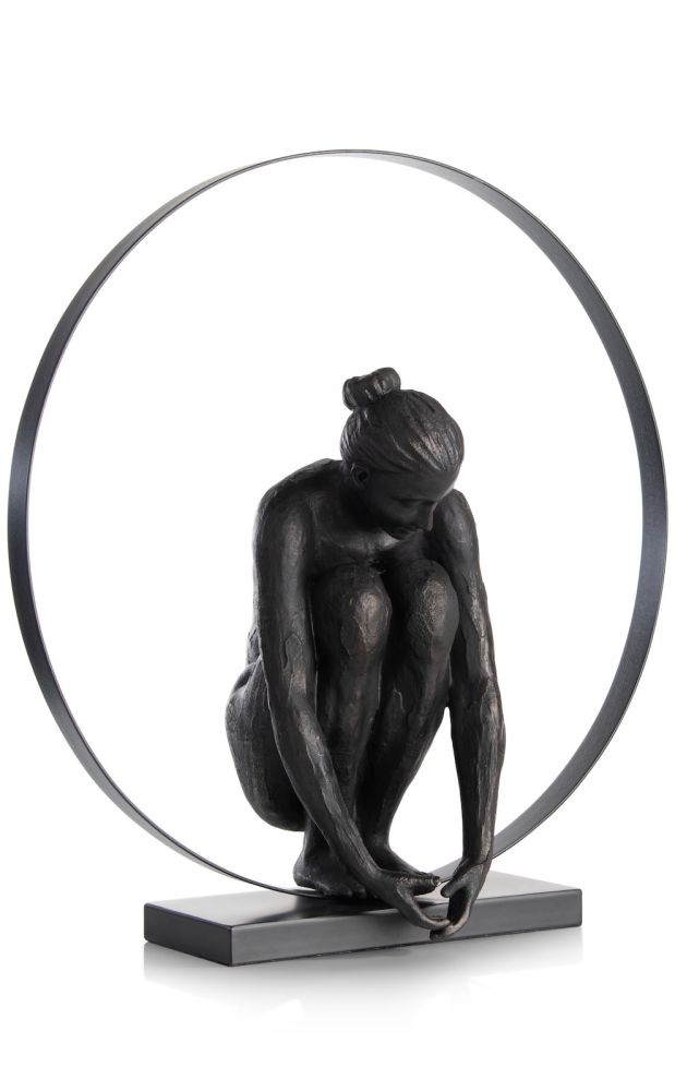 Circle Lady beeld H54cm - Zwart - Afbeelding 2
