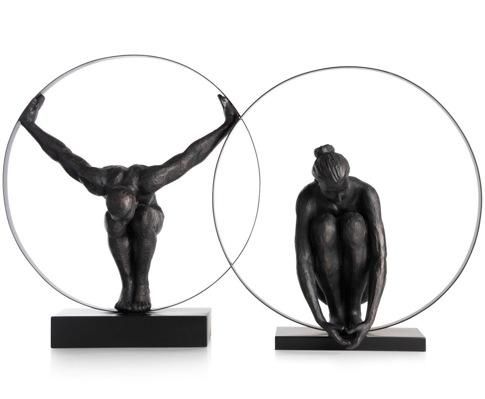 Circle Lady beeld H54cm - Zwart - Afbeelding 7
