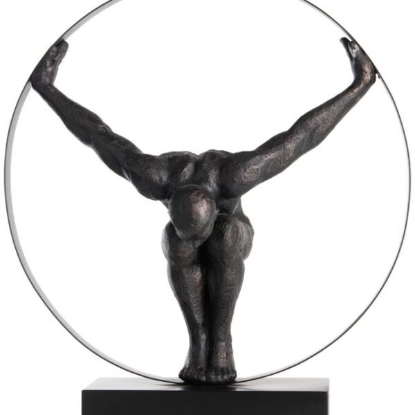 Circle Man beeld H58cm - Zwart