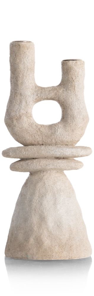 June kandelaar H32cm - Cremekleurig