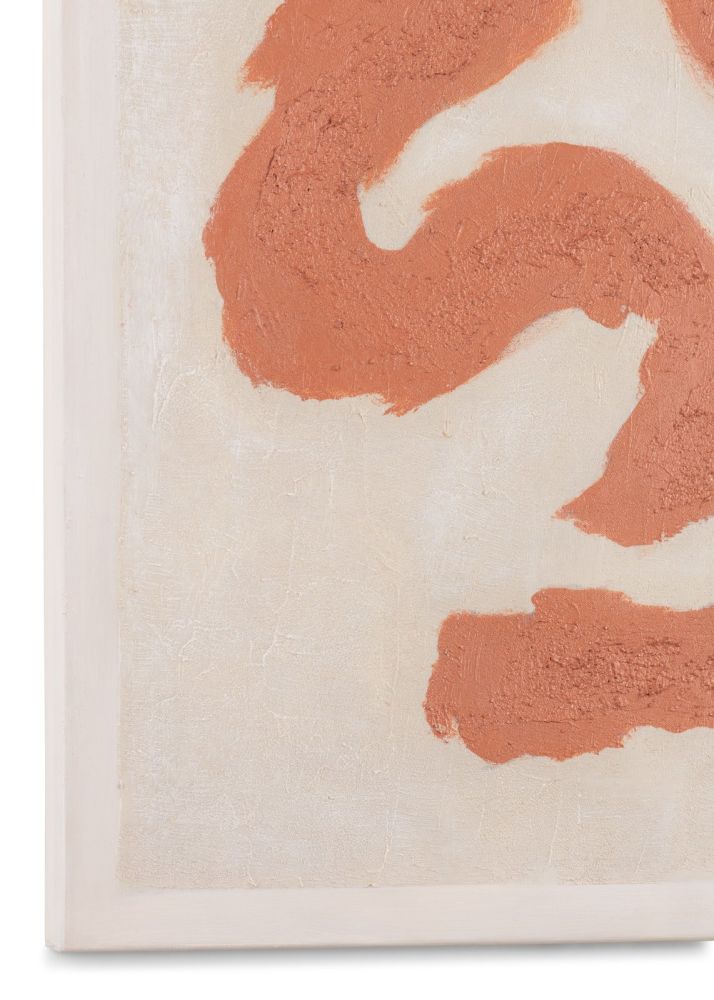 Organic Abstract set van 2 schilderijen 70x100cm - Oranje - Afbeelding 6