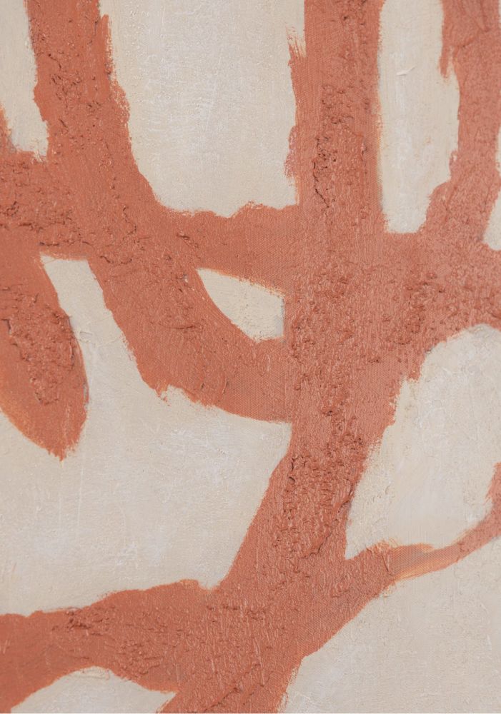 Organic Abstract set van 2 schilderijen 70x100cm - Oranje - Afbeelding 7
