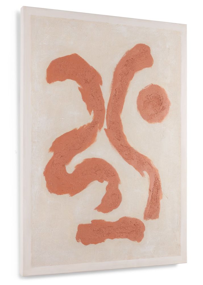 Organic Abstract set van 2 schilderijen 70x100cm - Oranje - Afbeelding 9