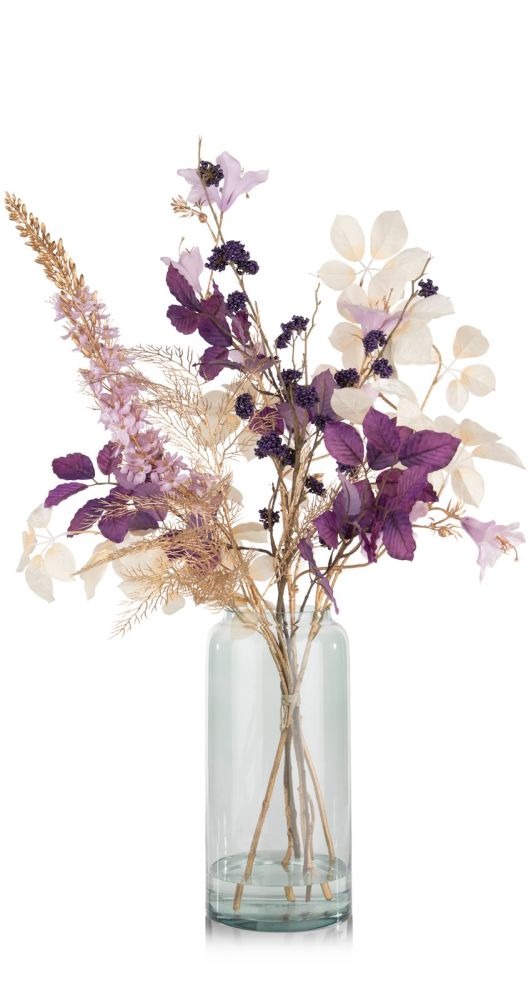 Beech Leaves Spray H95cm kunstbloem - Paars - Afbeelding 6