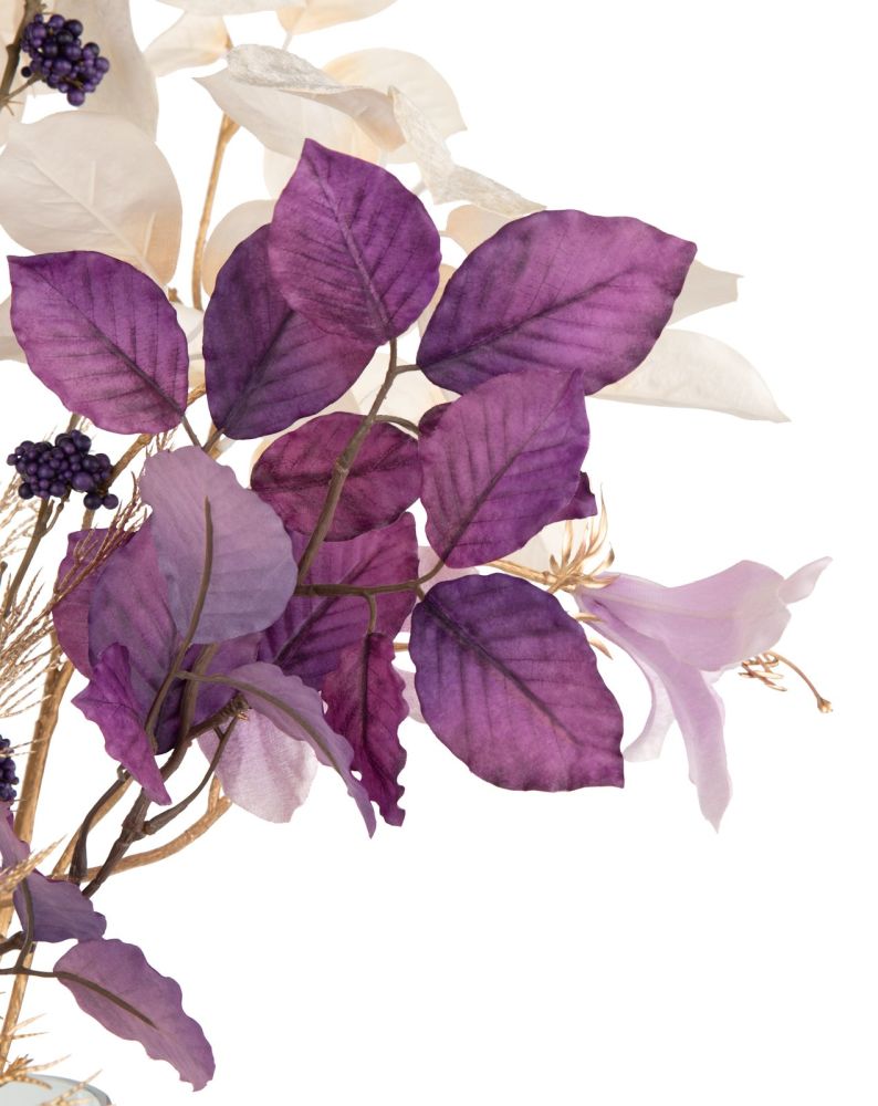 Beech Leaves Spray H95cm kunstbloem - Paars - Afbeelding 10