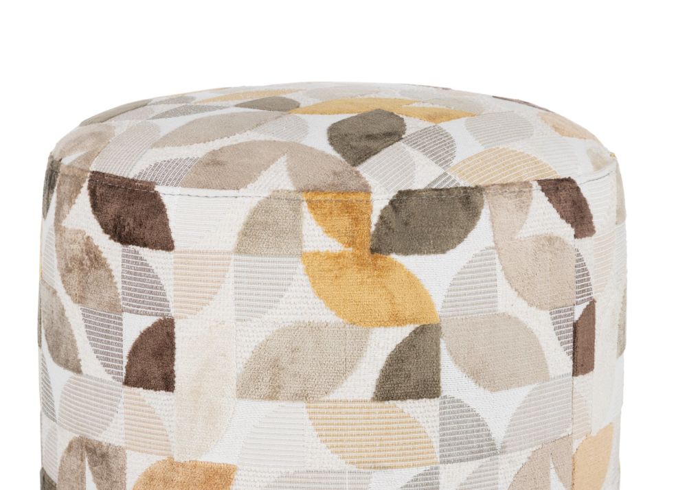 BeautiQ - Elite poef - rond 42 cm - Creme - Afbeelding 3