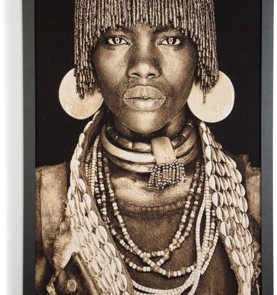 Hamar Woman schilderij 75x125cm - Multikleur