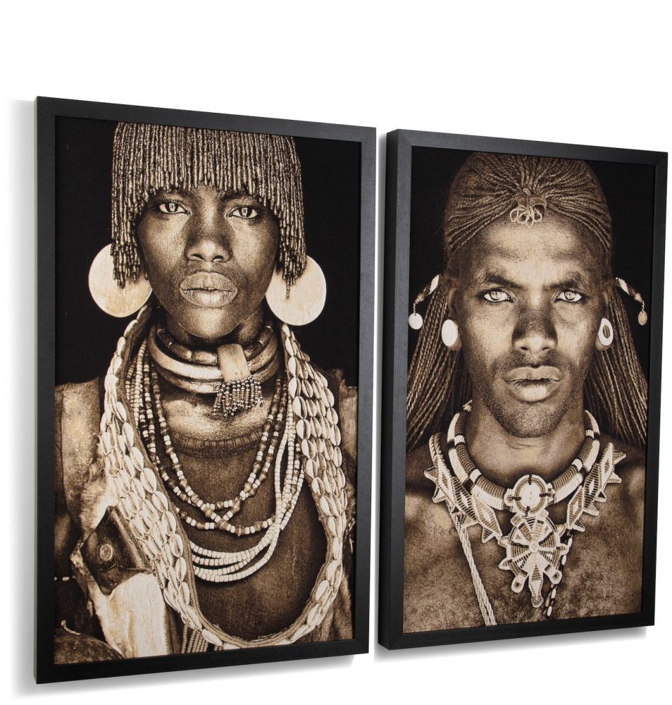 Samburu Warrior schilderij 75x125cm - Multikleur - Afbeelding 8