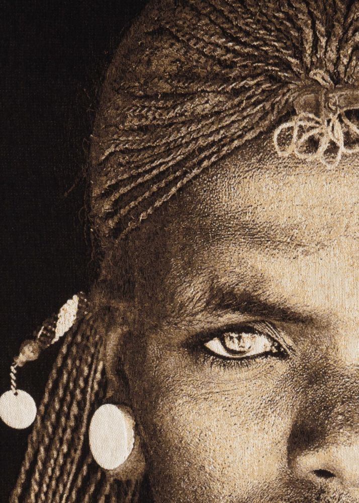 Samburu Warrior schilderij 75x125cm - Multikleur - Afbeelding 6
