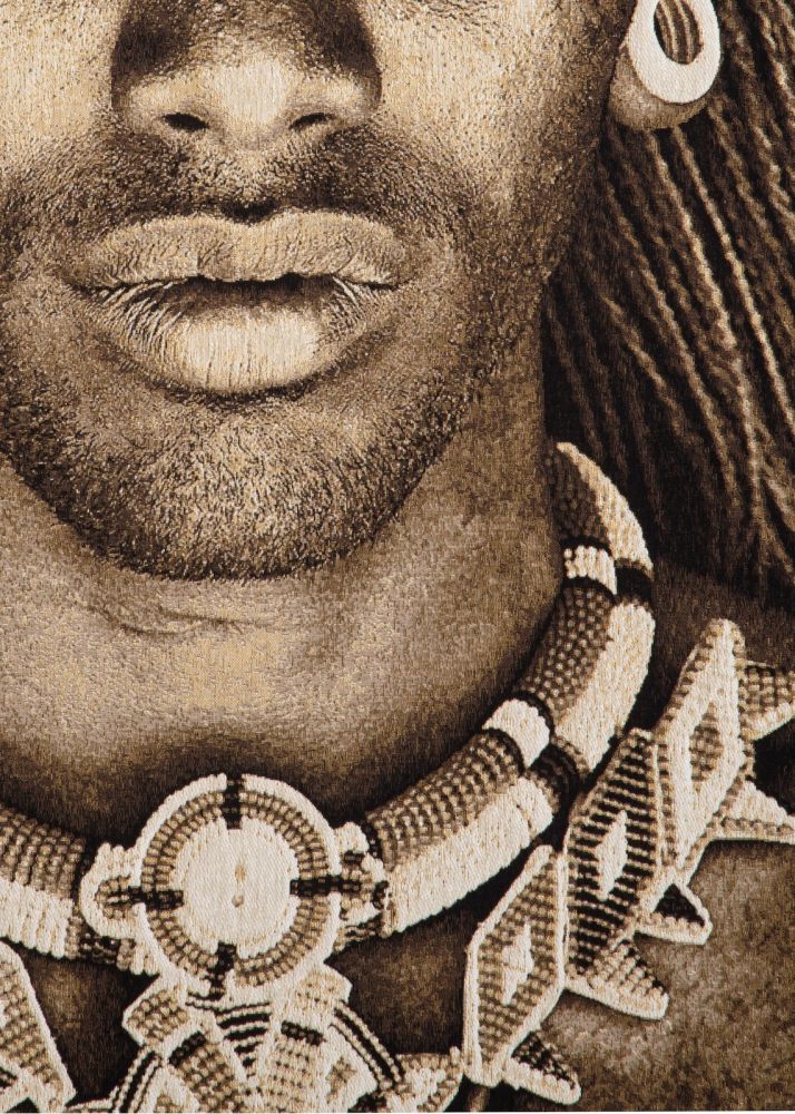 Samburu Warrior schilderij 75x125cm - Multikleur - Afbeelding 10