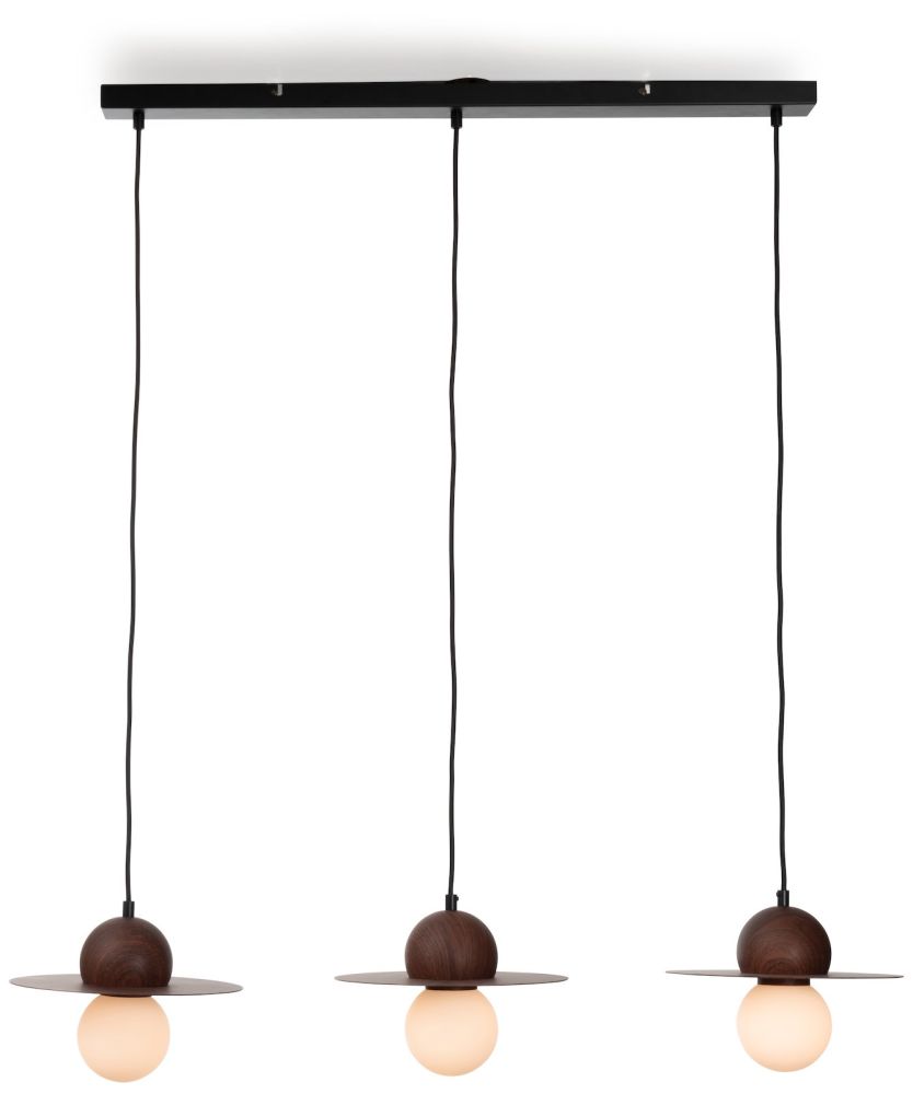 Ufo hanglamp 3*G9 - Bruin