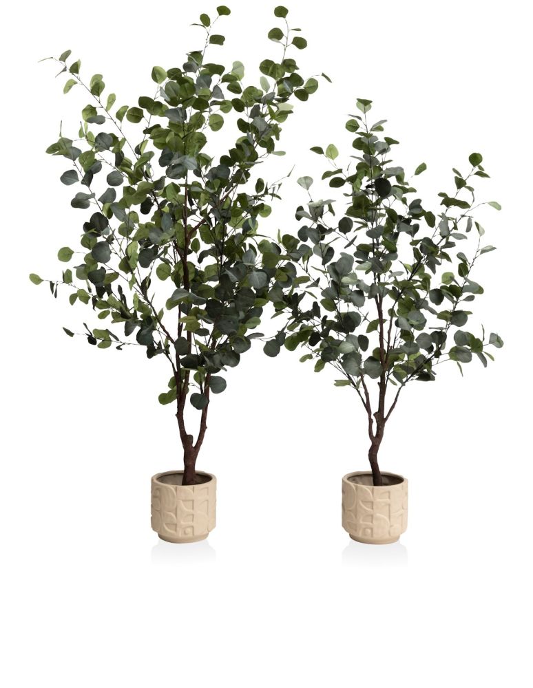Eucalyptus Tree kunstplant H140cm - Groen - Afbeelding 6