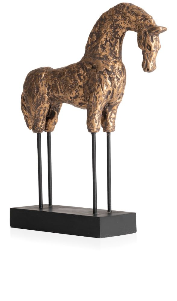 Stallion beeld H35cm - Goud - Afbeelding 5