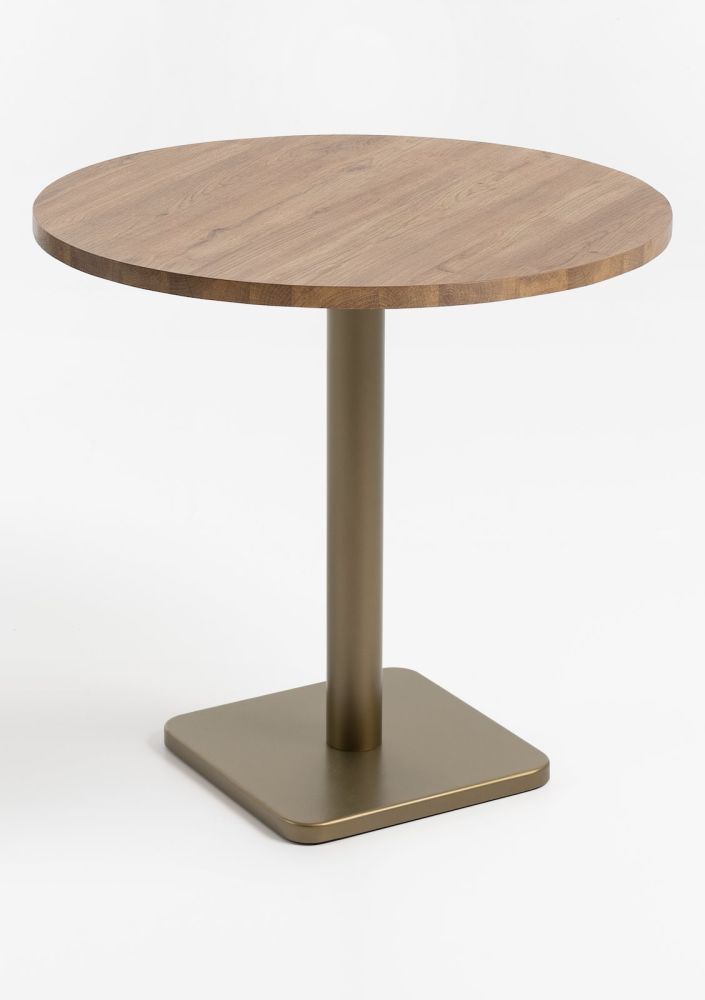 Brest bistrotafel vintage oak D80cm - Afbeelding 3