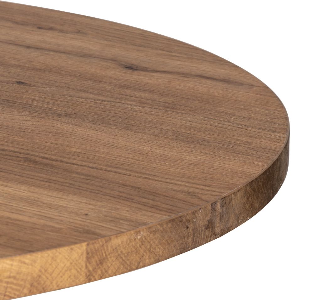 Brest bistrotafel vintage oak D80cm - Afbeelding 5