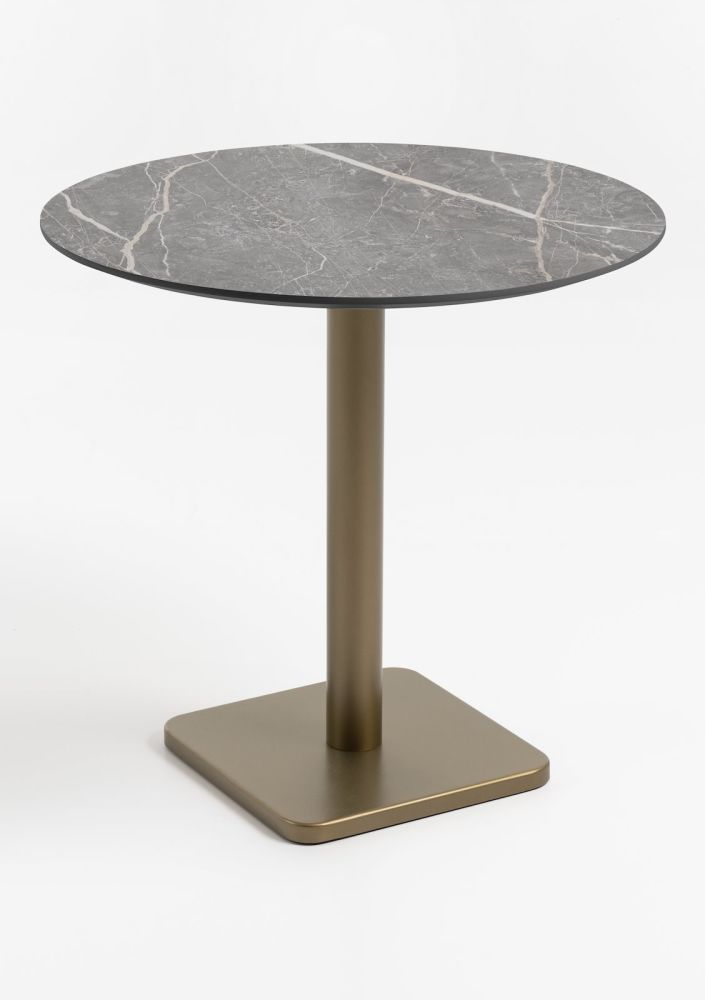 Brest bistrotafel marble light grey D80cm - Afbeelding 2