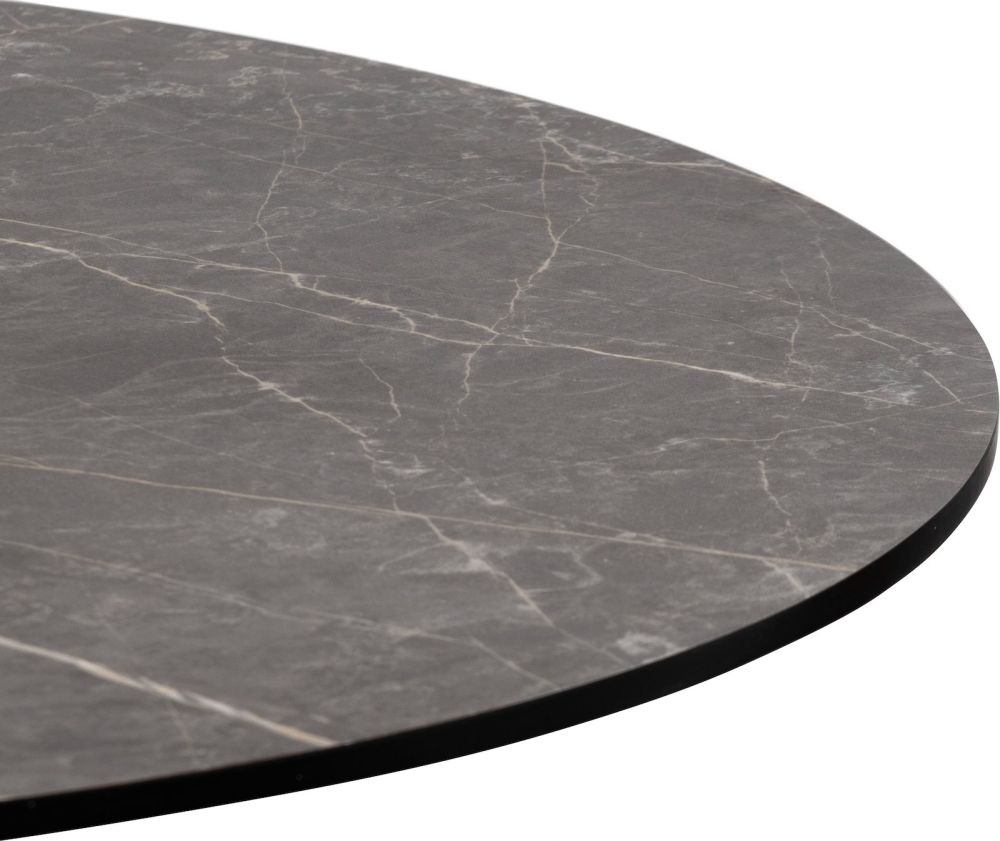 Brest bistrotafel marble light grey D80cm - Afbeelding 3