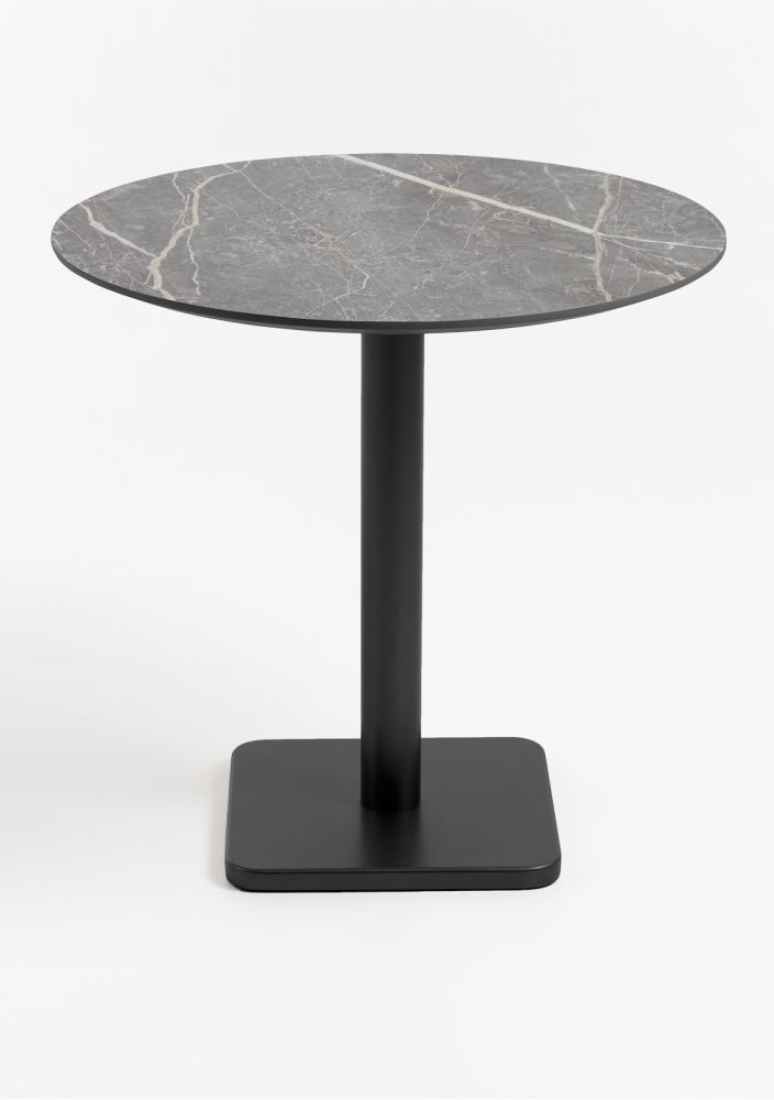 Brest bistrotafel marble light grey D80cm - Afbeelding 5