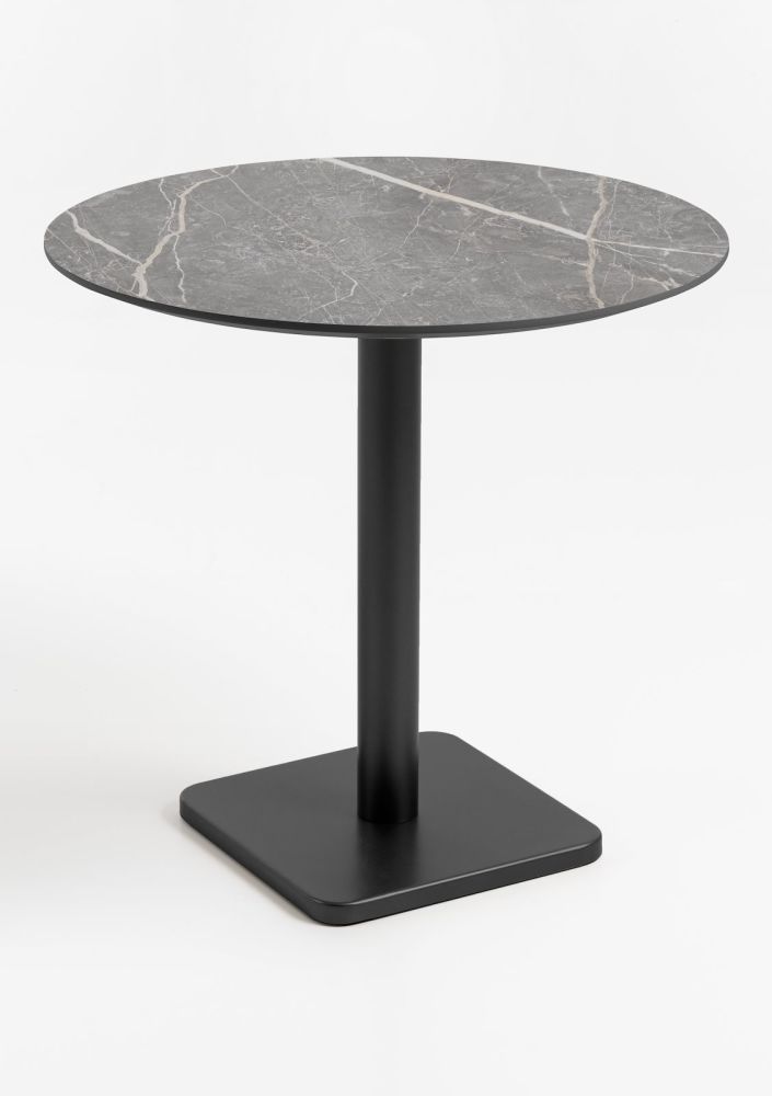 Brest bistrotafel marble light grey D80cm - Afbeelding 6