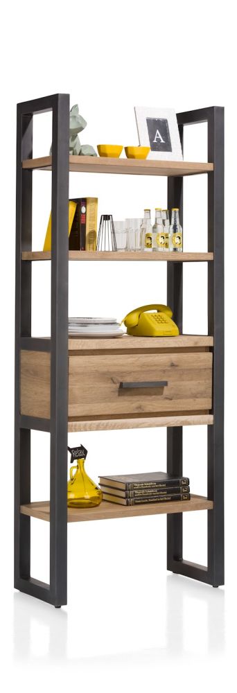 Brooklyn, boekenkast 75 cm - 1-lade + 5-niches - Afbeelding 4