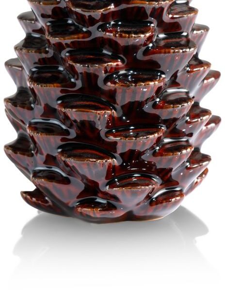 Pine kandelaar H12cm - Bruin
