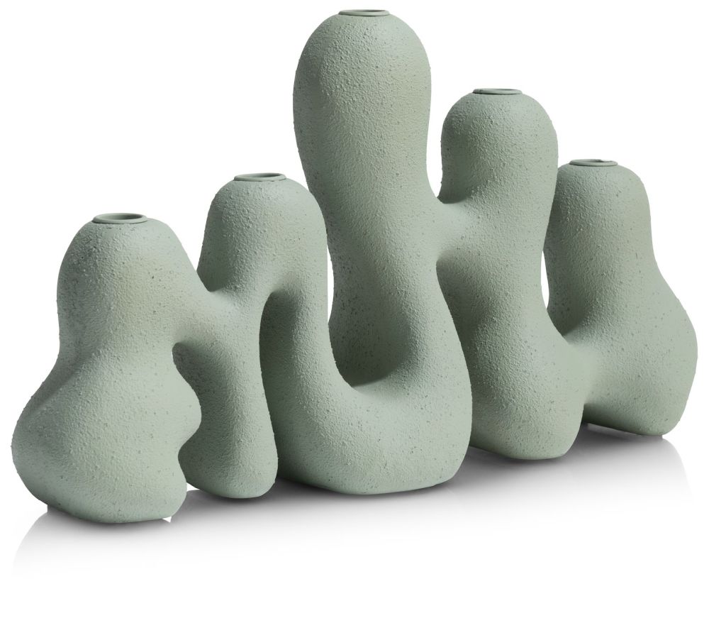 Mees kandelaar H25cm - Groen - Afbeelding 2