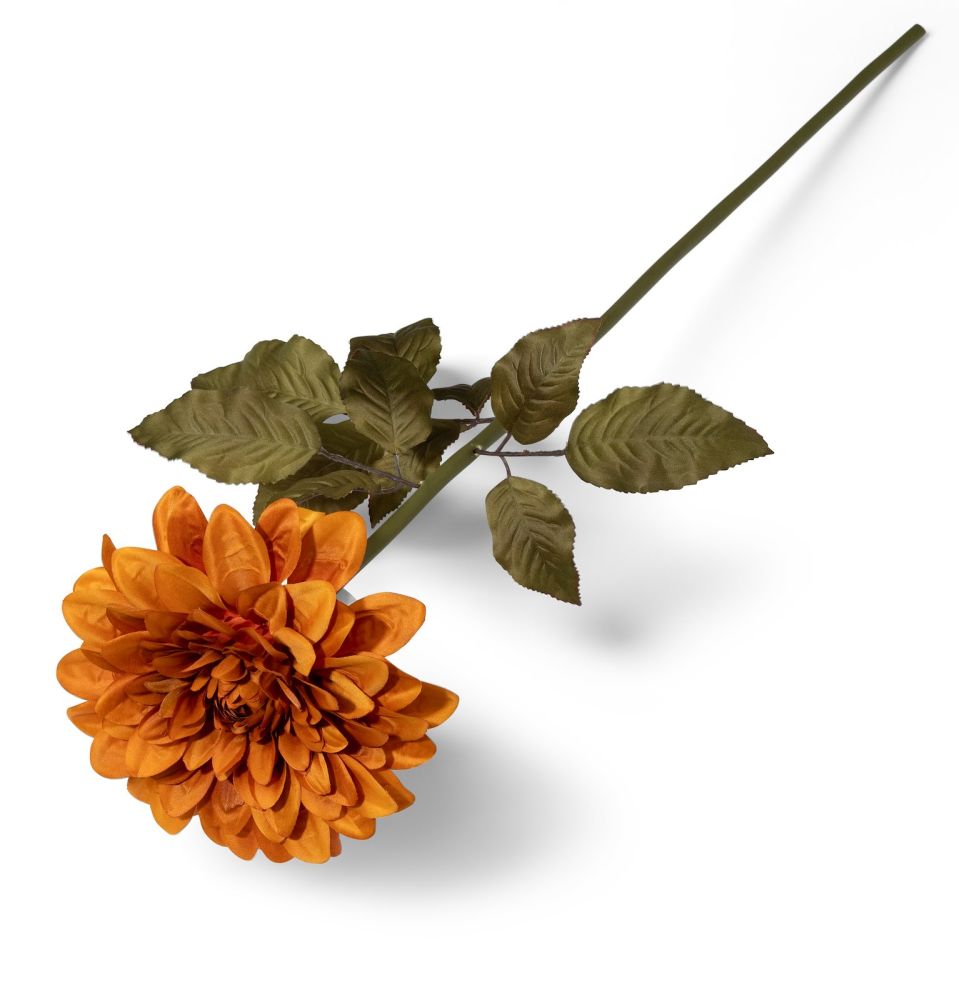 Dahlia giant spray kunstbloem 95cm - Oranje