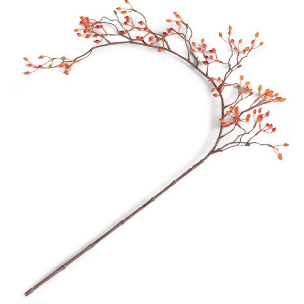 Rosehip mini vine kunstbloem 105cm - Oranje
