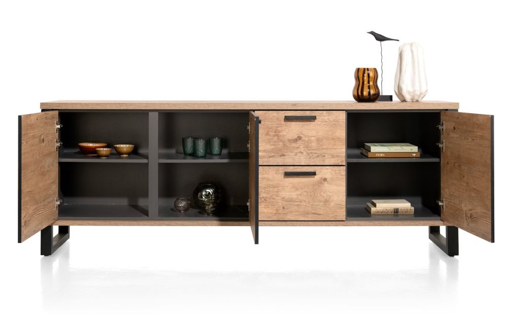 Perth, dressoir 230 cm - 3-deuren + 2-laden - Afbeelding 3
