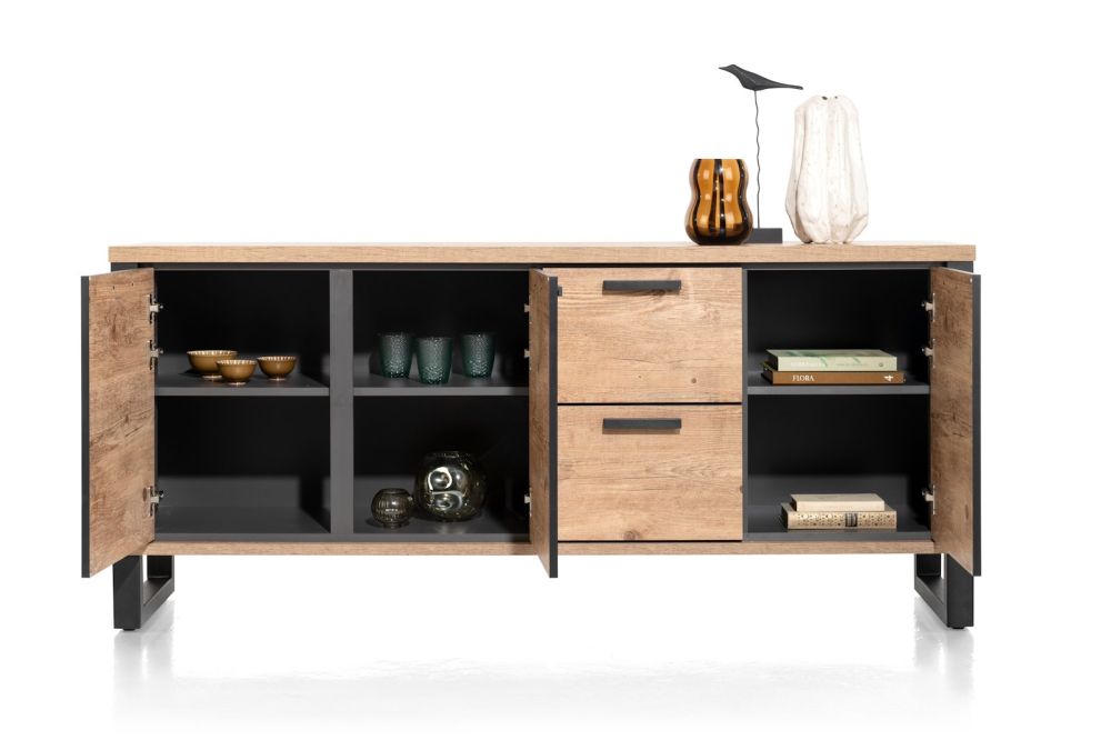 Perth, dressoir 190 cm - 3-deuren + 2-Laden - Afbeelding 3