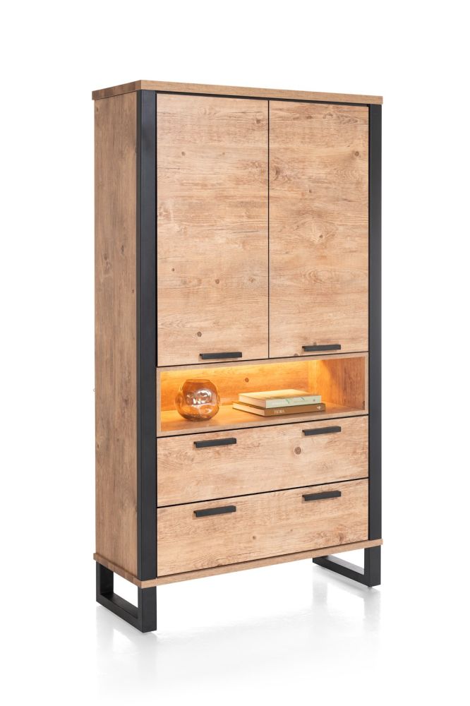 Perth, bergkast 200 cm - 2-deuren + 2-laden + 1-niche (+ LED) - Afbeelding 2
