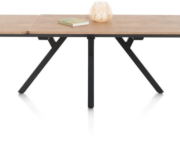Perth, uitschuiftafel 170 (+ 60 cm.) x 100 cm - uitschuif uiteinde