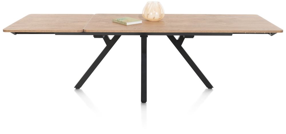 Perth, uitschuiftafel 200 (+ 80 cm.) x 100 cm - uitschuif uiteinde