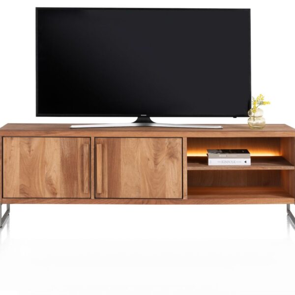 Everest, lowboard 190 cm - 2-deuren + 2-niches (+ LED)