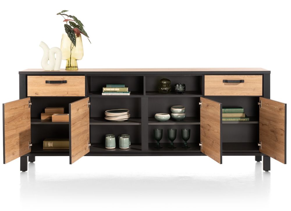 Sardinie, dressoir 220 cm - 4-deuren + 2-laden + 2-niches - Afbeelding 12