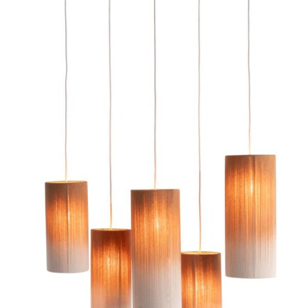 Ambre hanglamp 5*E27 - Koper