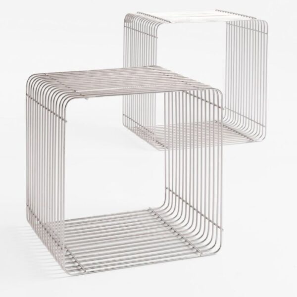 Gus set van 2 wandrekken H35-40cm - Zilver