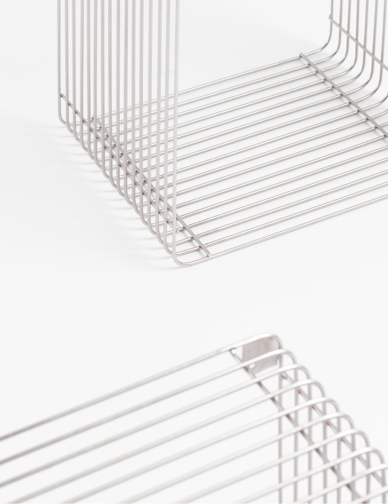 Gus set van 2 wandrekken H35-40cm - Zilver - Afbeelding 4