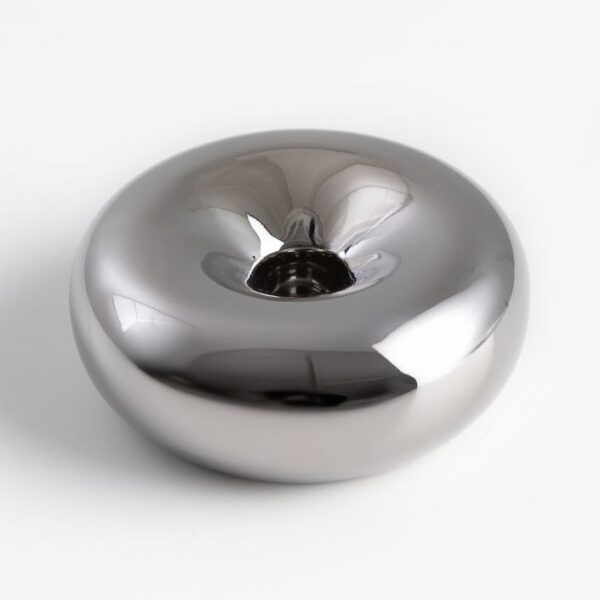 Donut kandelaar D12cm - Zilver