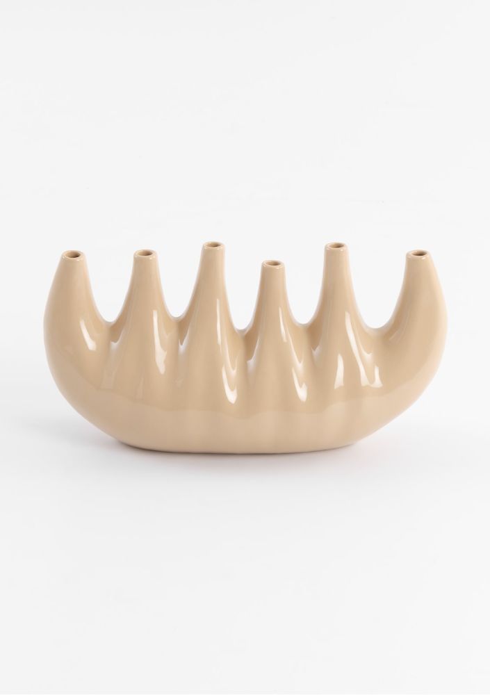 Elien vaas H24cm - Beige