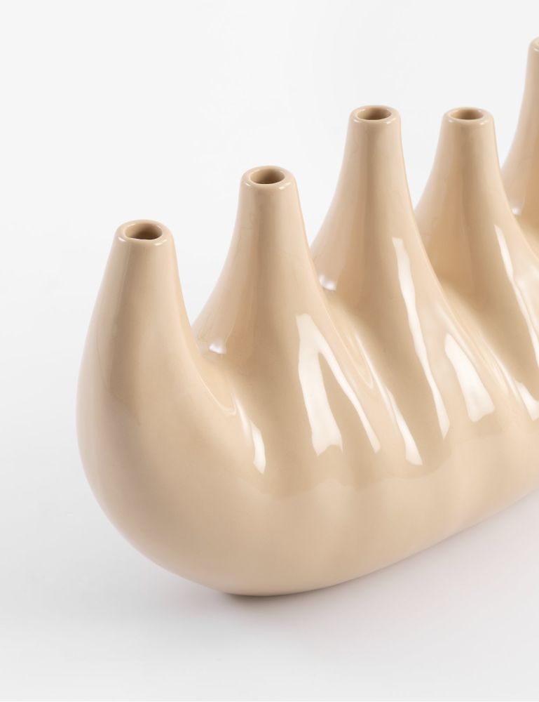 Elien vaas H24cm - Beige - Afbeelding 3