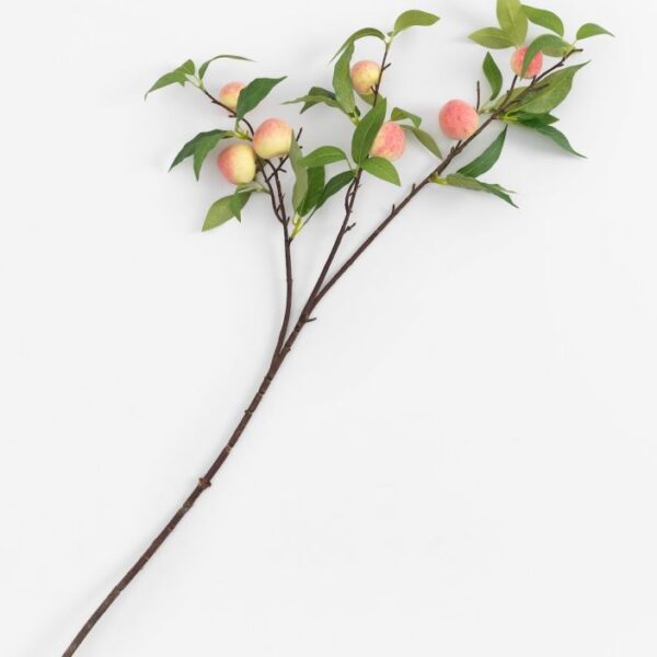 Peach spray kunstbloem H85cm - Oranje
