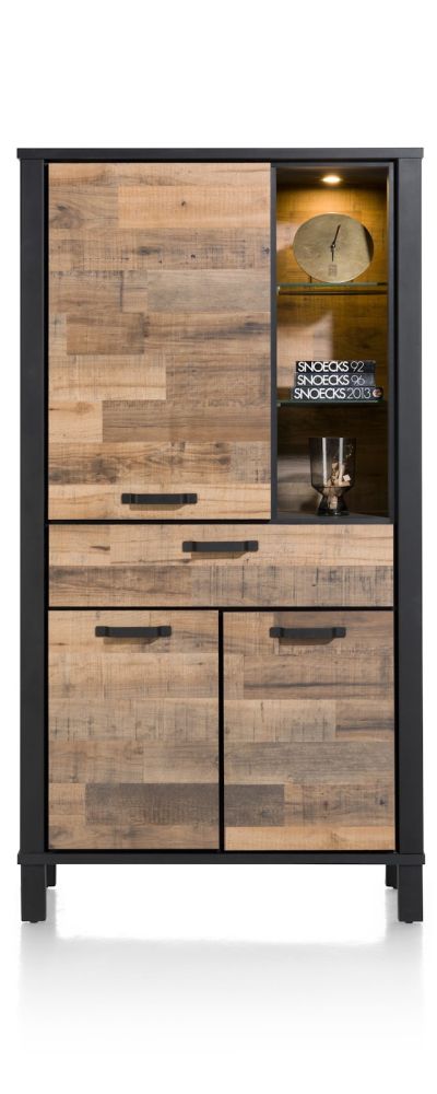 Sardinie, bergkast 100 cm - 3-deuren + 1-lade + 3-niches (+ LED) - Afbeelding 10