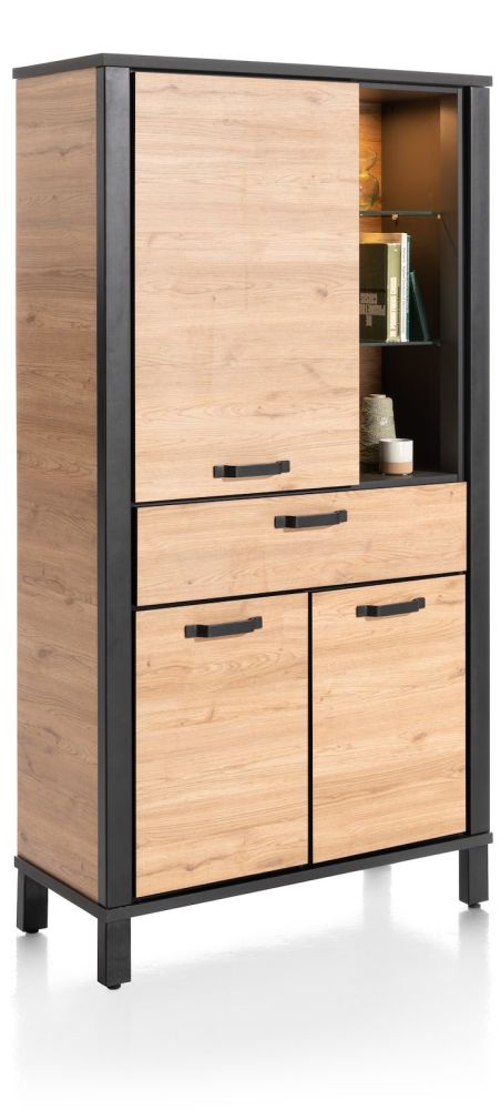 Sardinie, bergkast 100 cm - 3-deuren + 1-lade + 3-niches (+ LED) - Afbeelding 14
