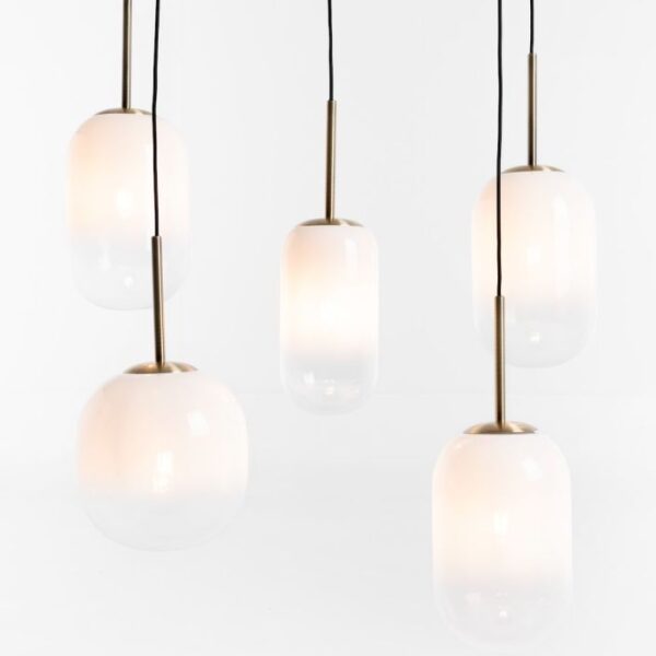 Milky hanglamp 5*E27 - Wit