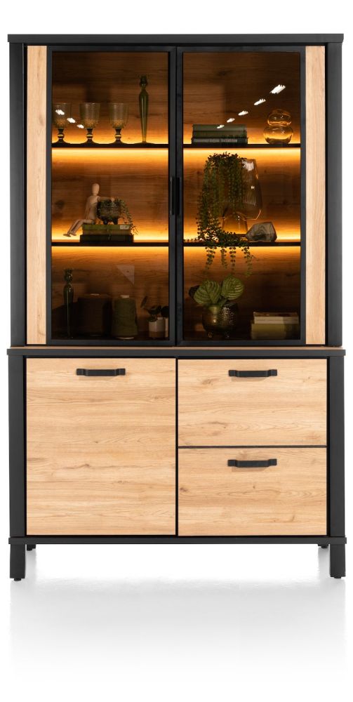 Sardinie, buffet 130 cm - 2-deuren + 2-glasdeuren (+ LED) - Afbeelding 17